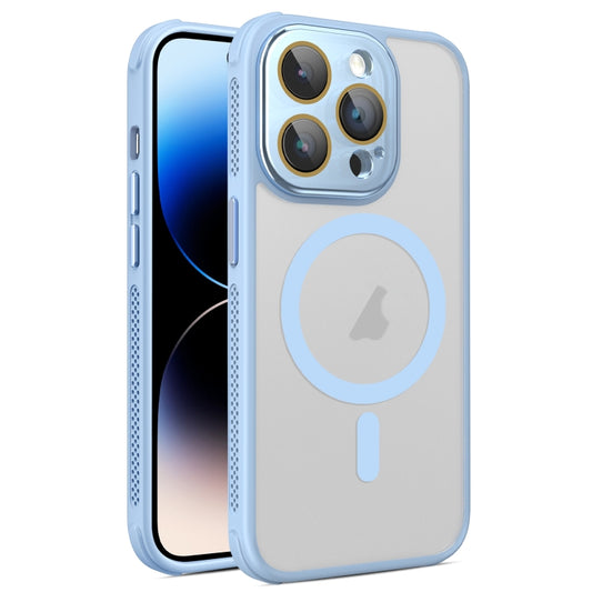 For iPhone 14 Pro Max Side Cooling Skin Feel Frosted MagSafe Magnetic Phone Case(Sky Blue) - iPhone 14 Pro Max Cases by buy2fix | Online Shopping UK | buy2fix