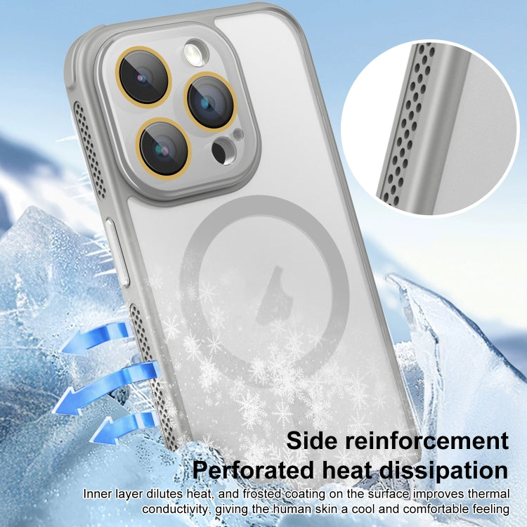 For iPhone 16 Plus Side Cooling Skin Feel Frosted MagSafe Magnetic Phone Case(Blue) - iPhone 16 Plus Cases by buy2fix | Online Shopping UK | buy2fix