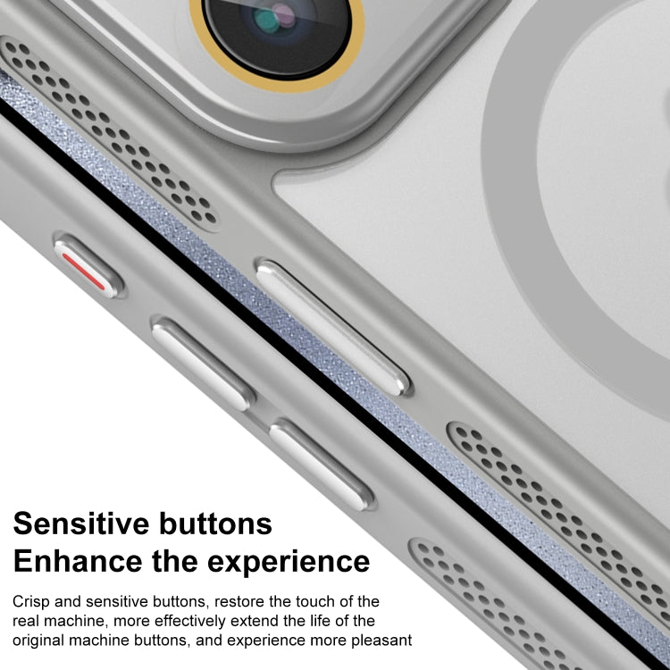 For iPhone 14 Pro Max Side Cooling Skin Feel Frosted MagSafe Magnetic Phone Case(Sky Blue) - iPhone 14 Pro Max Cases by buy2fix | Online Shopping UK | buy2fix