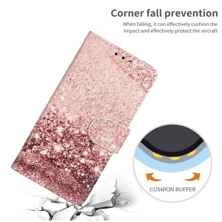 For iPhone 16 Pro Colored Drawing Marble Pattern Leather Phone Case(Rose Gold) - iPhone 16 Pro Cases by buy2fix | Online Shopping UK | buy2fix