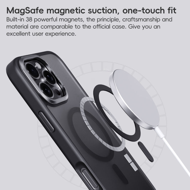 For iPhone 16 Pro Max Frosted MagSafe Magnetic Phone Case(Black) - iPhone 16 Pro Max Cases by buy2fix | Online Shopping UK | buy2fix