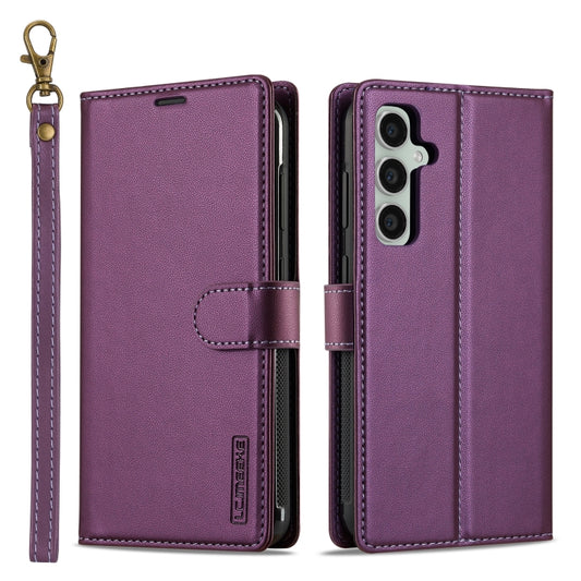 For Samsung Galaxy S23 FE 5G LC.IMEEKE L2 Series Detachable Magsafe PU Phone Case with Lanyard(Purple) - Galaxy S23 FE 5G Cases by LC.IMEEKE | Online Shopping UK | buy2fix