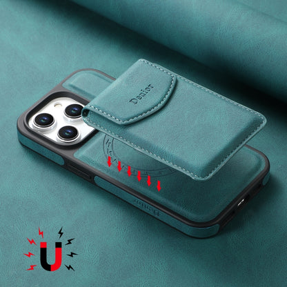 For iPhone 13 Pro Denior D19 Skin Feel MagSafe Detachable Card Slot Phone Case(Blue) - iPhone 13 Pro Cases by Denior | Online Shopping UK | buy2fix