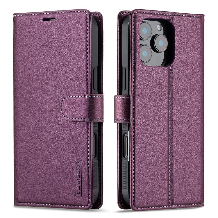 For iPhone 16 Pro Max LC.IMEEKE L2 Series Detachable Magsafe PU Phone Case with Lanyard(Purple) - iPhone 16 Pro Max Cases by LC.IMEEKE | Online Shopping UK | buy2fix