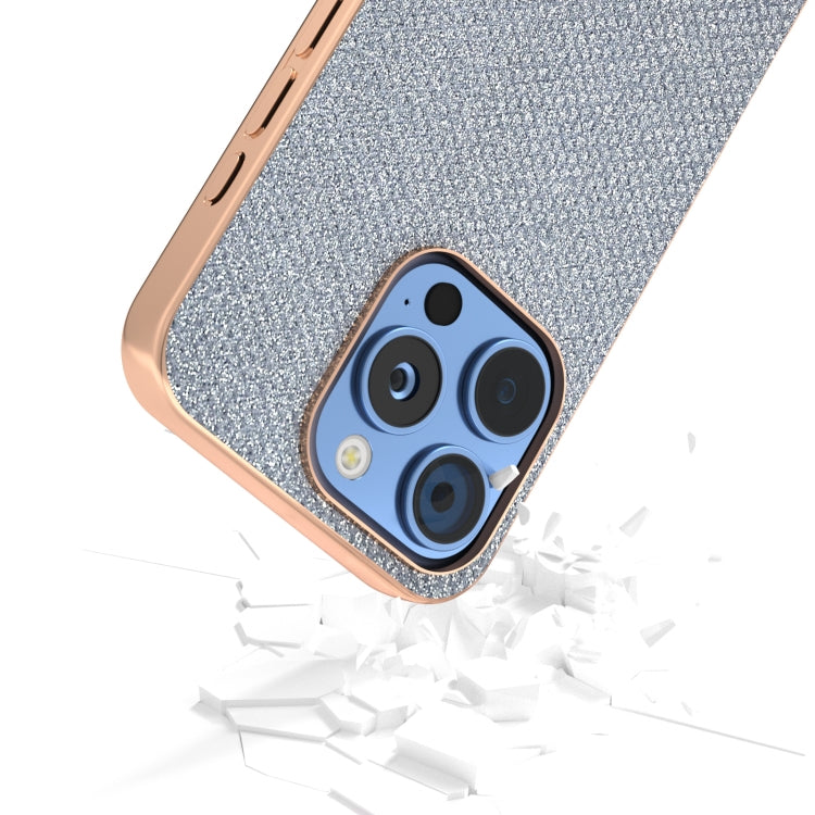 For iPhone 16 Pro Nano Plating Diamond Texture Phone Case(Black) - iPhone 16 Pro Cases by buy2fix | Online Shopping UK | buy2fix