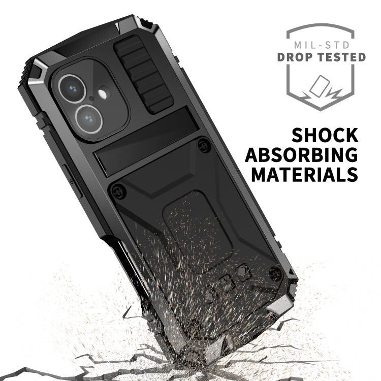 For iPhone 16 Plus R-JUST Life Waterproof Dustproof Shockproof Phone Case(Black) - iPhone 16 Plus Cases by R-JUST | Online Shopping UK | buy2fix