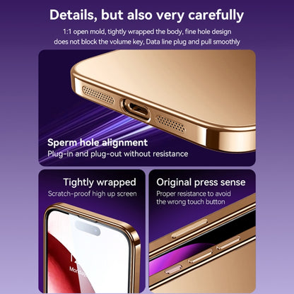 For iPhone 16 Pro SULADA Natural Color Series Electroplating Frosted TPU Phone Case(Dark Purple) - iPhone 16 Pro Cases by SULADA | Online Shopping UK | buy2fix