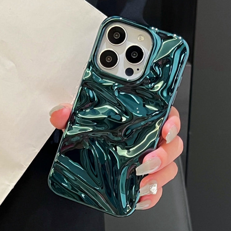 For iPhone 16 Pro Max Water Ripple Electroplating Paint TPU Phone Case(Bright Green) - iPhone 16 Pro Max Cases by buy2fix | Online Shopping UK | buy2fix