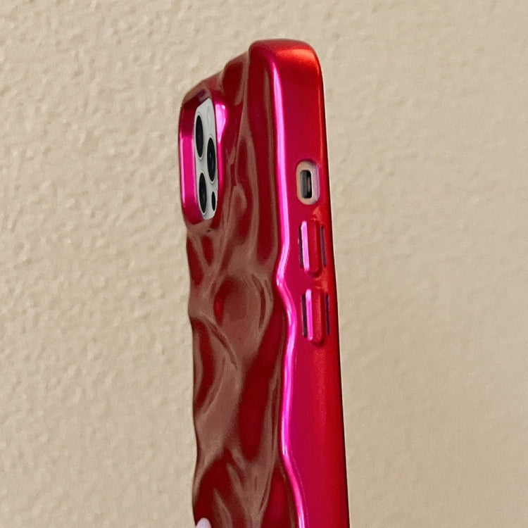 For iPhone 16 Pro Max Water Ripple Electroplating Paint TPU Phone Case(Rose Red) - iPhone 16 Pro Max Cases by buy2fix | Online Shopping UK | buy2fix