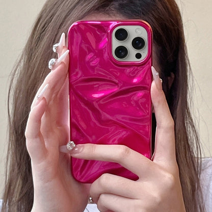 For iPhone 16 Pro Max Water Ripple Electroplating Paint TPU Phone Case(Rose Red) - iPhone 16 Pro Max Cases by buy2fix | Online Shopping UK | buy2fix