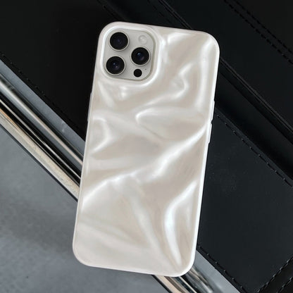 For iPhone 16 Plus Water Ripple Electroplating Paint TPU Phone Case(White) - iPhone 16 Plus Cases by buy2fix | Online Shopping UK | buy2fix