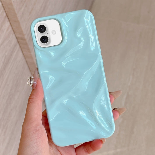 For iPhone 16 Water Ripple Electroplating Paint TPU Phone Case(Sky Blue) - iPhone 16 Cases by buy2fix | Online Shopping UK | buy2fix