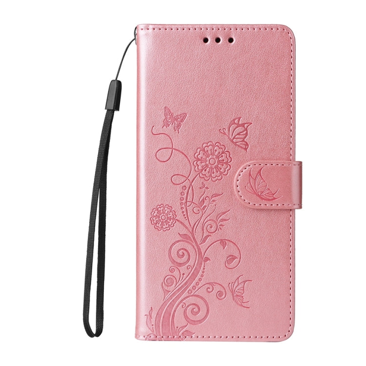 For OnePlus 13 Embossed Butterfly Flowers Leather Phone Case(Rose Gold) - OnePlus Cases by buy2fix | Online Shopping UK | buy2fix