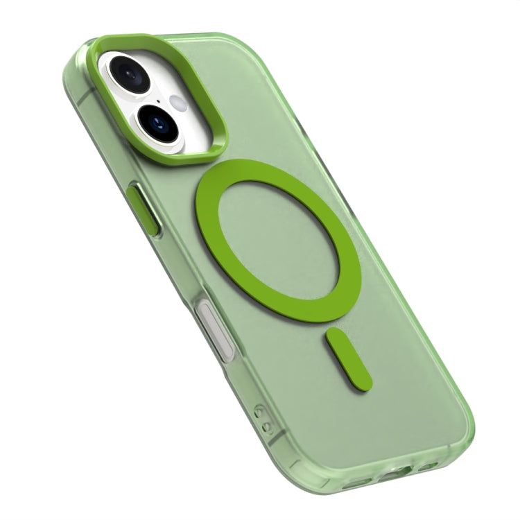 For iPhone 16 Candy Magsafe PC Hybrid TPU Phone Case(Green) - iPhone 16 Cases by buy2fix | Online Shopping UK | buy2fix