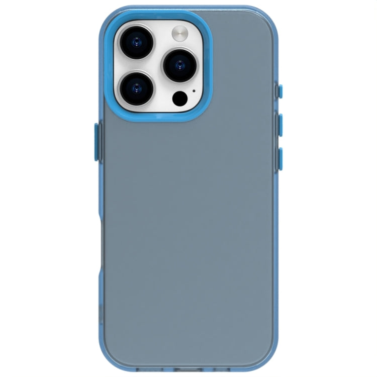 For iPhone 16 Pro Candy PC Hybrid TPU Shockproof Phone Case(Blue) - iPhone 16 Pro Cases by buy2fix | Online Shopping UK | buy2fix