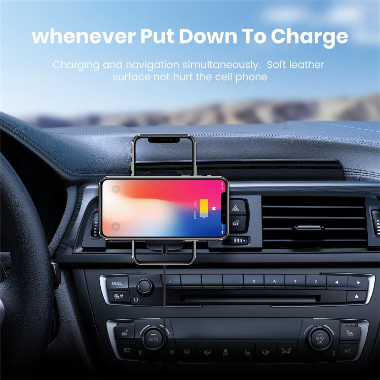 CW12 15W Max QI Standard Magnetic Wireless Charging Car Holder(Black) - Wireless Charger Holders by buy2fix | Online Shopping UK | buy2fix