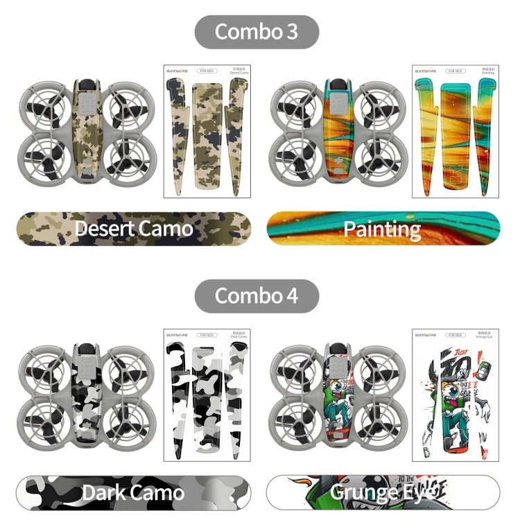 For DJI Neo 2pcs Combo Drone Body Protective Stickers(Graffiti Boom + Ghost Pop) - Stickers by Sunnylife | Online Shopping UK | buy2fix