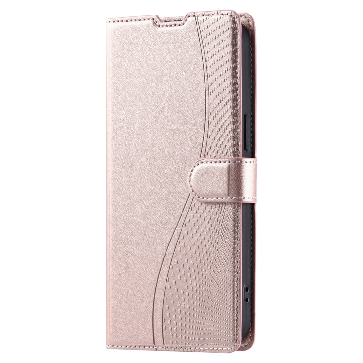 For iPhone 16 Pro Max Voltage Ultra-thin Dot Leather Phone Case(Rose Gold) - iPhone 16 Pro Max Cases by buy2fix | Online Shopping UK | buy2fix