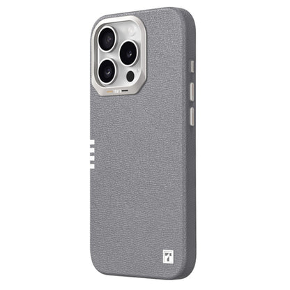 For iPhone 16 Pro TGVIS VIDA Series MagSafe Magnetic PU Leather Phone Case(Grey) - iPhone 16 Pro Cases by TGVIS | Online Shopping UK | buy2fix