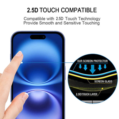 For iPhone 16 25pcs Full Glue Screen Tempered Glass Film - iPhone 16 Tempered Glass by buy2fix | Online Shopping UK | buy2fix