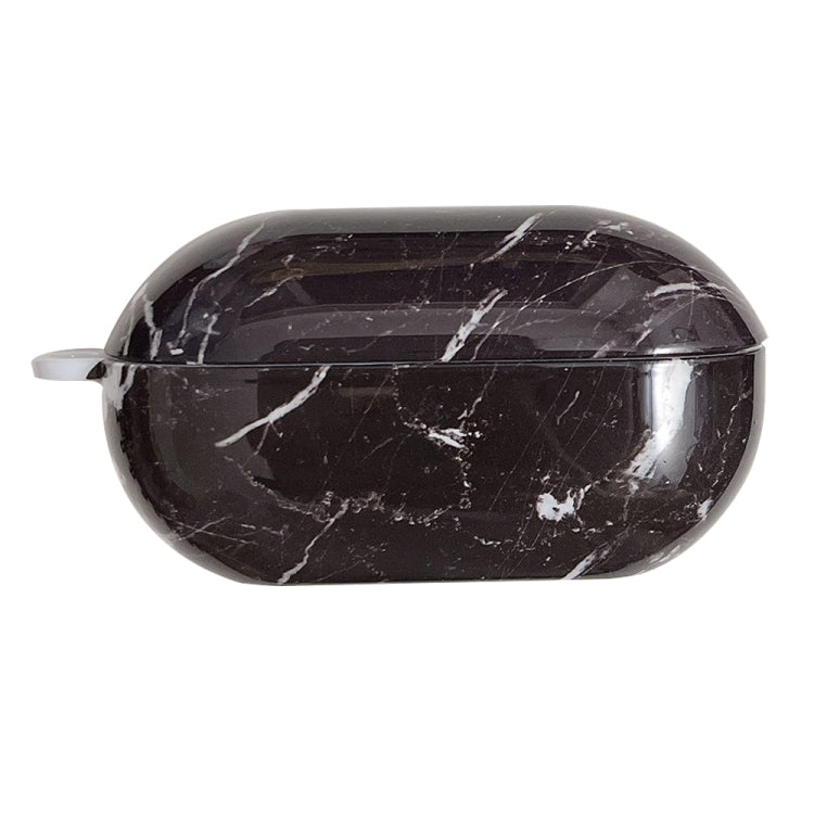 For Beats Solo Buds Marble Texture Glossy PC Earphone Protective Case(Black) - Other Case by buy2fix | Online Shopping UK | buy2fix