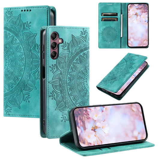 For Samsung Galaxy S25+ 5G Totem Embossed Magnetic Leather Phone Case(Green) - Galaxy S25+ 5G Cases by buy2fix | Online Shopping UK | buy2fix