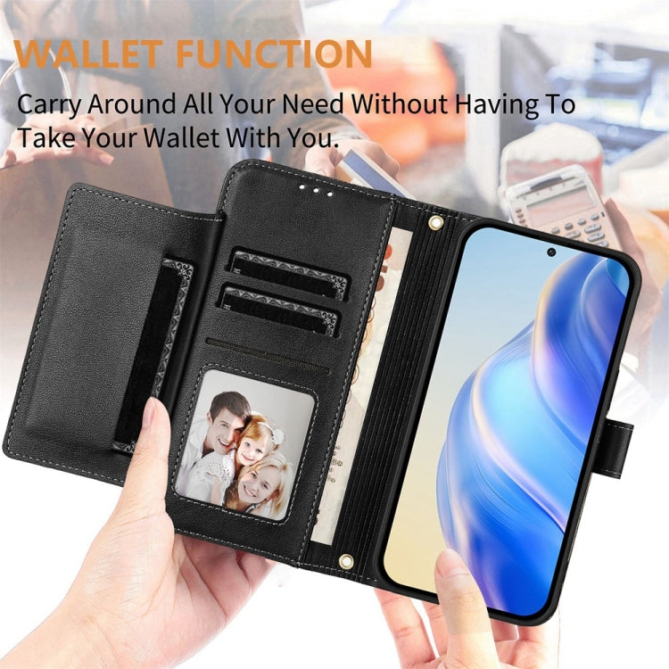 For Samsung Galaxy S25 Ultra 5G Multi-Card Slots Zipper Wallet Leather Phone Case(Black) - Galaxy S25 Ultra 5G Cases by buy2fix | Online Shopping UK | buy2fix