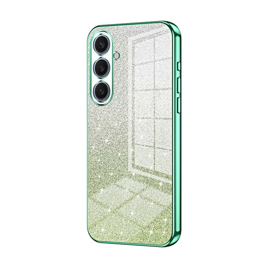 For Samsung Galaxy S25+ 5G Gradient Glitter Powder Electroplated Phone Case(Green) - Galaxy S25+ 5G Cases by buy2fix | Online Shopping UK | buy2fix