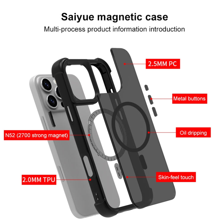 For iPhone 16 Pro Max Skin Feel MagSafe Phone Case(Black) - iPhone 16 Pro Max Cases by buy2fix | Online Shopping UK | buy2fix