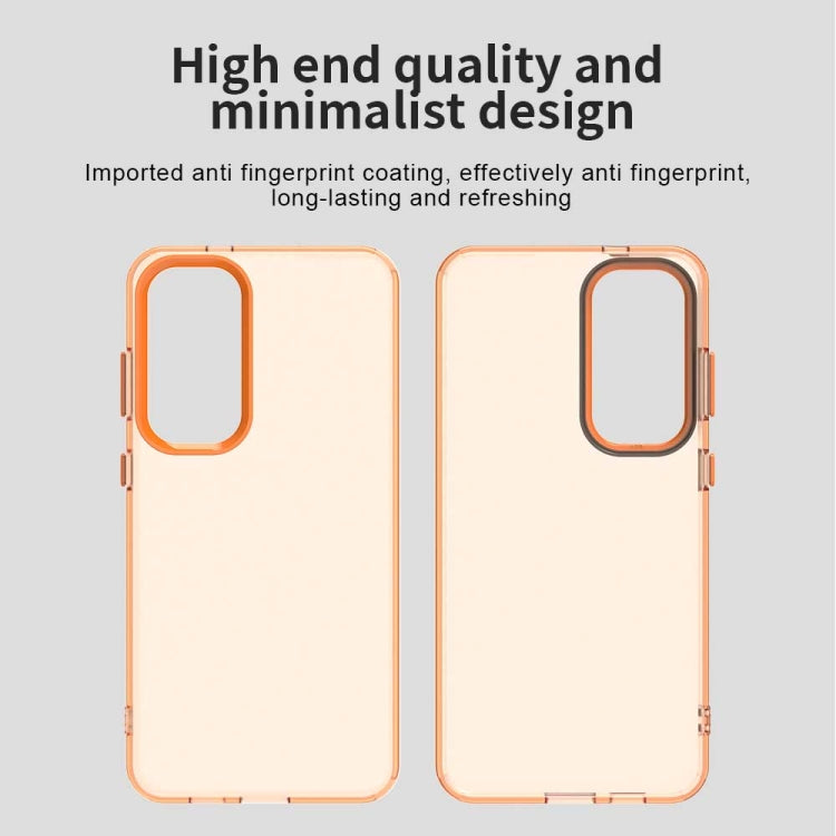 For Samsung Galaxy S25 5G Candy PC Hybrid TPU Shockproof Phone Case(Orange) - Galaxy S25 5G Cases by buy2fix | Online Shopping UK | buy2fix