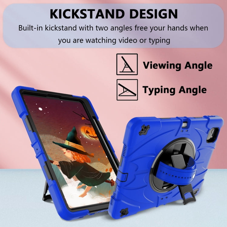 For iPad Pro 11 2022 / Air 10.9 2022 Bat Hand Grip Turntable Stand Tablet Case(Blue Black) - iPad Pro 11 (2022/2021) Cases by buy2fix | Online Shopping UK | buy2fix