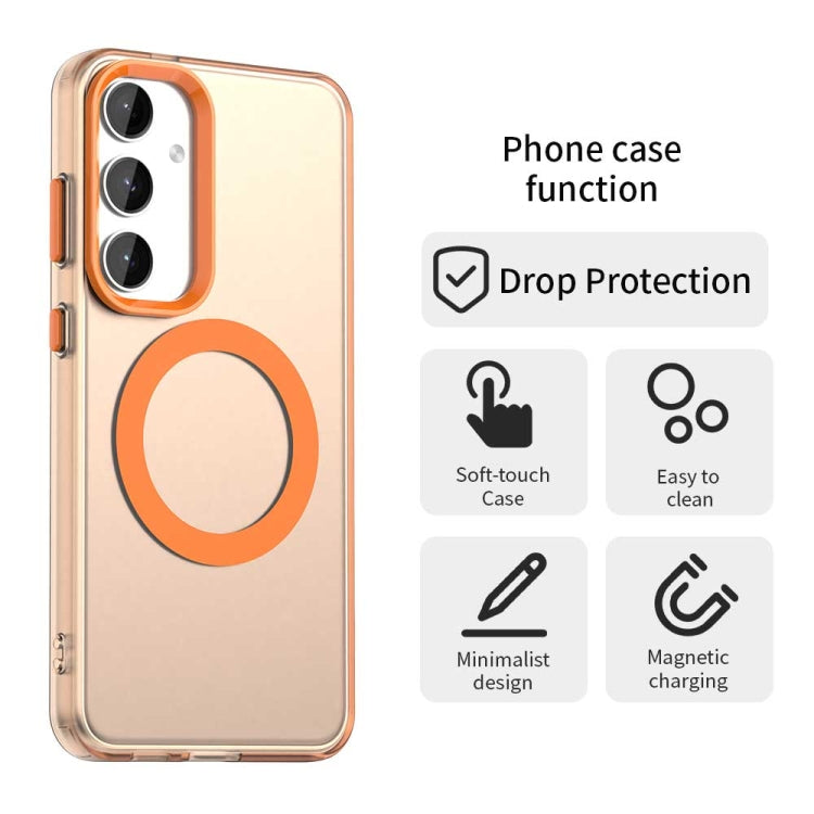 For Samsung Galaxy S25+ 5G Candy Magsafe PC Hybrid TPU Phone Case(Orange) - Galaxy S25+ 5G Cases by buy2fix | Online Shopping UK | buy2fix