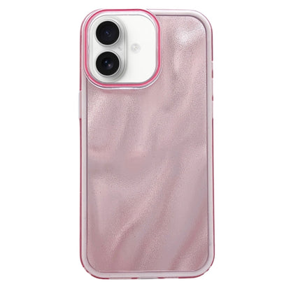 For iPhone 16 Quicksand Texture Glitter TPU Hybrid PC Phone Case(Pink) - iPhone 16 Cases by buy2fix | Online Shopping UK | buy2fix