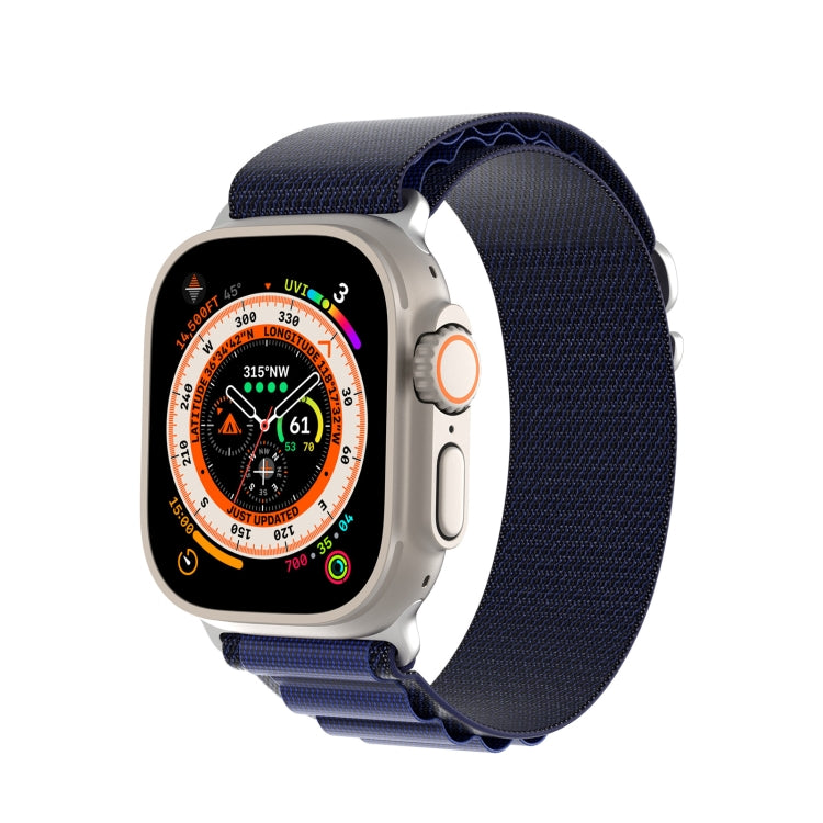 For Apple Watch 46mm / 49mm / 45mm / 44mm DUX DUCIS GS Series Nylon Loop Watch Band(Navy Blue) - Watch Bands by DUX DUCIS | Online Shopping UK | buy2fix