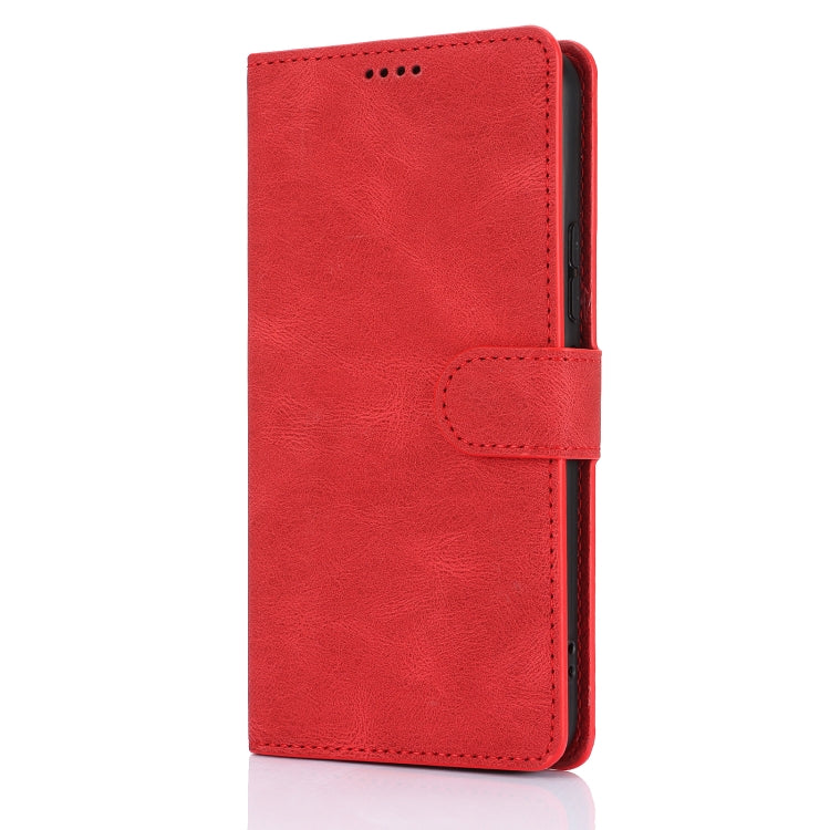 For iPhone 16 Fantasy Skin-feel Calfskin Texture Leather Phone Case(Red) - iPhone 16 Cases by buy2fix | Online Shopping UK | buy2fix