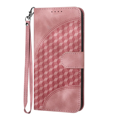 For Samsung Galaxy S25 5G YX0060 Elephant Head Embossed Phone Leather Case with Lanyard(Pink) - Galaxy S25 5G Cases by buy2fix | Online Shopping UK | buy2fix