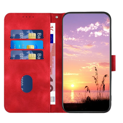 For Samsung Galaxy S25 5G YX0060 Elephant Head Embossed Phone Leather Case with Lanyard(Red) - Galaxy S25 5G Cases by buy2fix | Online Shopping UK | buy2fix