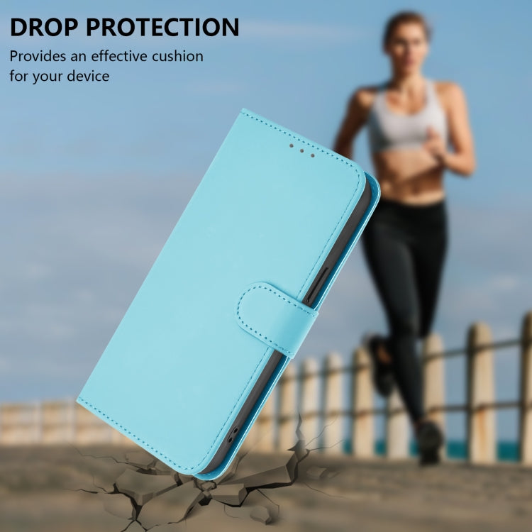 For Sony Xperia 1 VI 2024 Skin Feel Solid Color Leather Phone Case with Lanyard(Sky Blue) - Sony Cases by buy2fix | Online Shopping UK | buy2fix