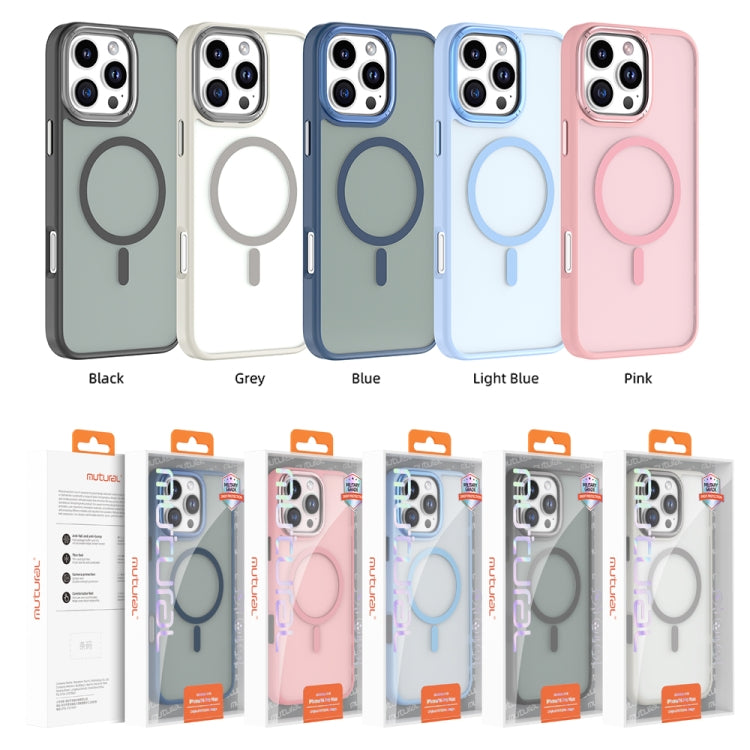 For iPhone 16 Pro Mutural Skin Feel Series Frosted MagSafe Magnetic Phone Case(Blue) - iPhone 16 Pro Cases by Mutural | Online Shopping UK | buy2fix