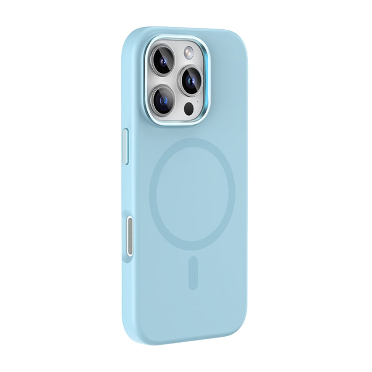 For iPhone 16 Pro Max Mutural Karen Series Liquid Silicone MagSafe Magnetic Phone Case(Sky Blue) - iPhone 16 Pro Max Cases by Mutural | Online Shopping UK | buy2fix