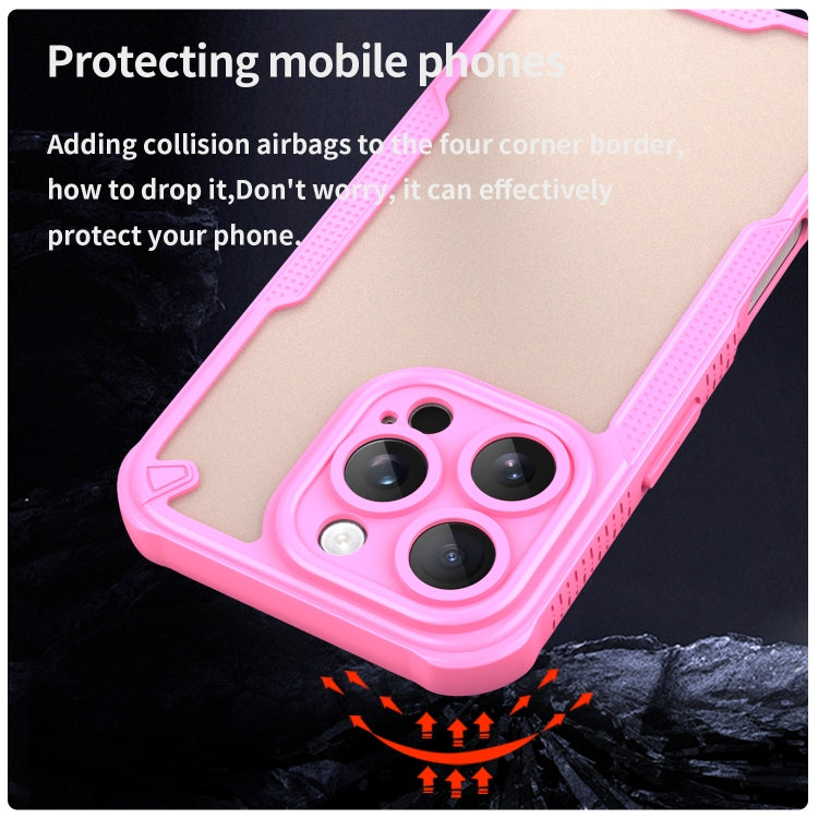 For iPhone 16 Pro Max Armor Glaze PC Hybrid TPU Phone Case(Pink) - iPhone 16 Pro Max Cases by buy2fix | Online Shopping UK | buy2fix