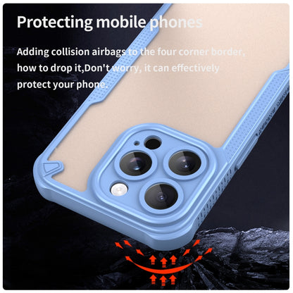 For iPhone 15 Pro Max Armor Glaze PC Hybrid TPU Phone Case(Blue) - iPhone 15 Pro Max Cases by buy2fix | Online Shopping UK | buy2fix