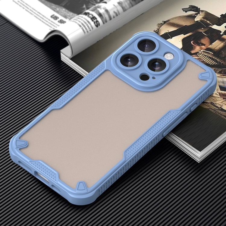 For iPhone 15 Pro Max Armor Glaze PC Hybrid TPU Phone Case(Blue) - iPhone 15 Pro Max Cases by buy2fix | Online Shopping UK | buy2fix