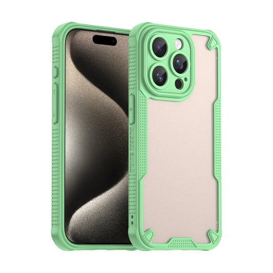 For iPhone 15 Pro Max Armor Glaze PC Hybrid TPU Phone Case(Green) - iPhone 15 Pro Max Cases by buy2fix | Online Shopping UK | buy2fix