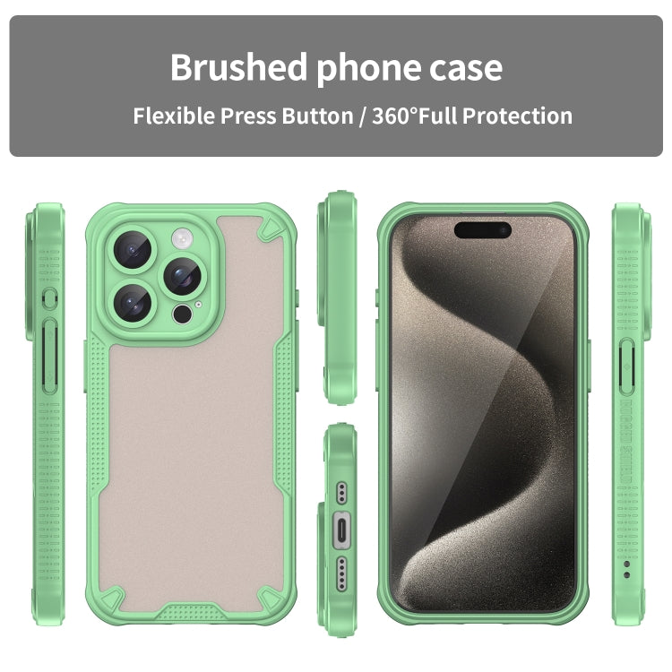 For iPhone 15 Pro Max Armor Glaze PC Hybrid TPU Phone Case(Green) - iPhone 15 Pro Max Cases by buy2fix | Online Shopping UK | buy2fix