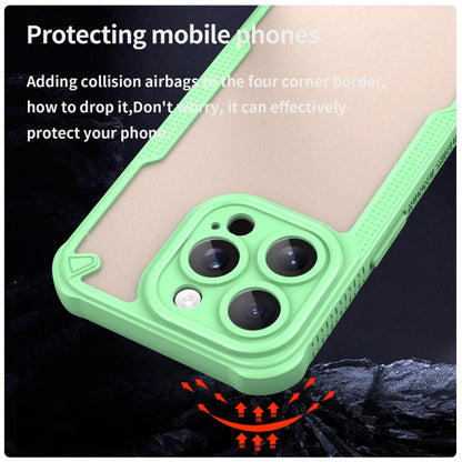 For iPhone 15 Pro Max Armor Glaze PC Hybrid TPU Phone Case(Green) - iPhone 15 Pro Max Cases by buy2fix | Online Shopping UK | buy2fix