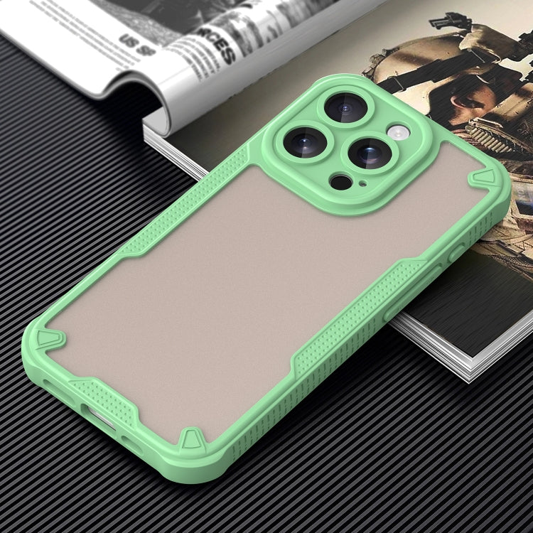 For iPhone 15 Pro Max Armor Glaze PC Hybrid TPU Phone Case(Green) - iPhone 15 Pro Max Cases by buy2fix | Online Shopping UK | buy2fix