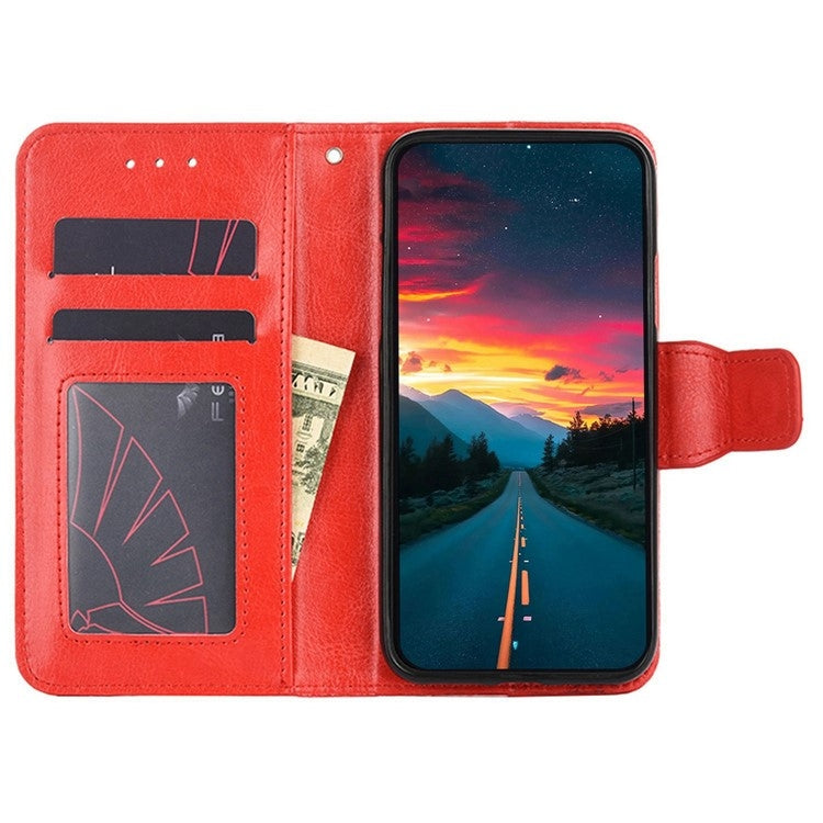 For iPhone 16 Pro Max Crystal Texture Leather Phone Case(Red) - iPhone 16 Pro Max Cases by buy2fix | Online Shopping UK | buy2fix