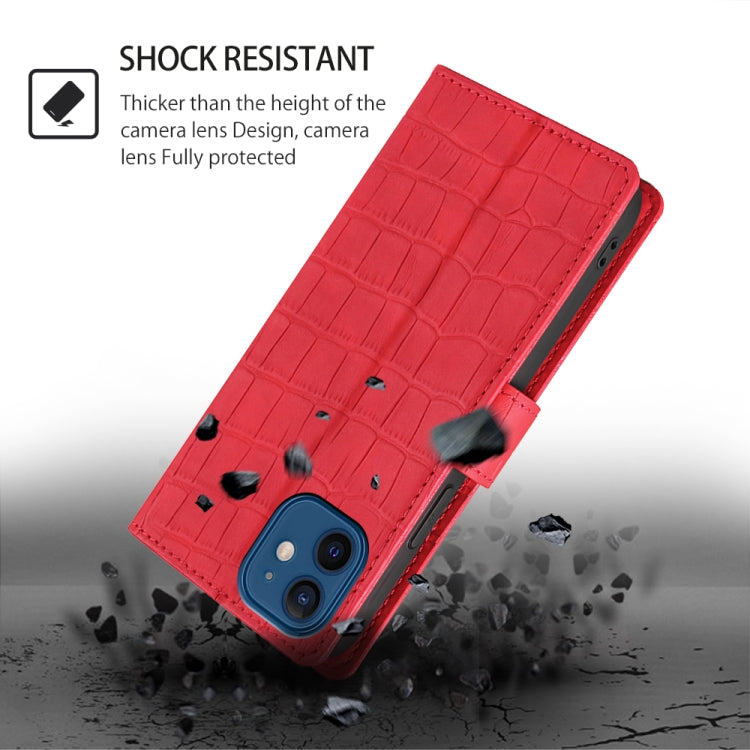 For iPhone 16 Pro Max Skin Feel Crocodile Magnetic Clasp Leather Phone Case(Red) - iPhone 16 Pro Max Cases by buy2fix | Online Shopping UK | buy2fix