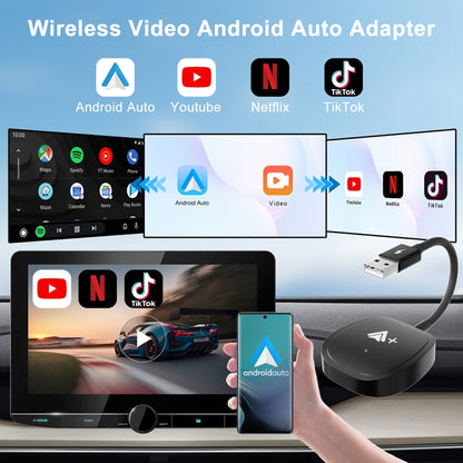 USB Interface Wired to Wireless CarPlay Auto Adapter for Android, Specification:Square(White) - Bluetooth Adapters by buy2fix | Online Shopping UK | buy2fix